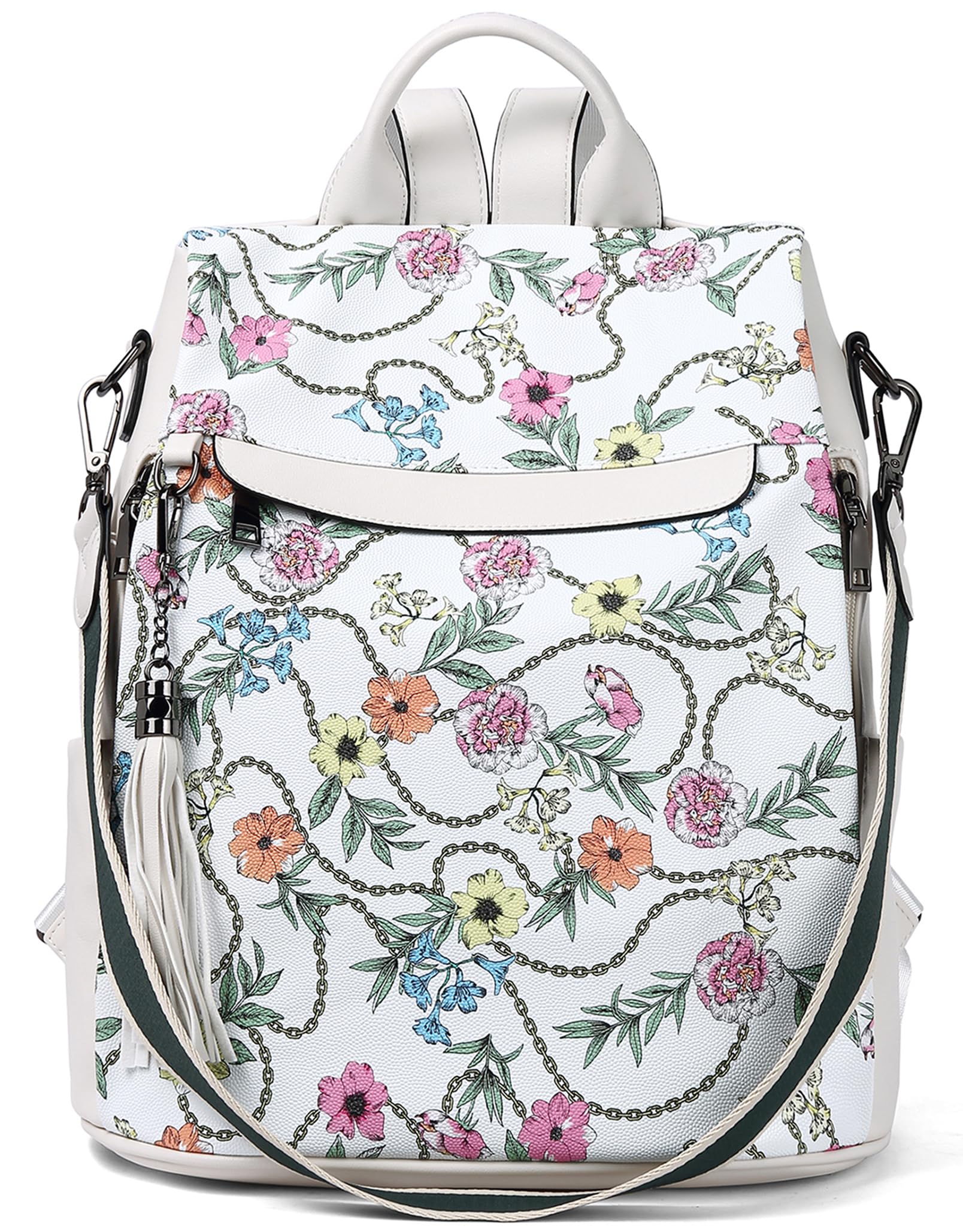 Telena Women's PU Leather Anti-Theft Backpack Purse with Tassel - Stylish Shoulder Bag for Travel, Work & Daily Use