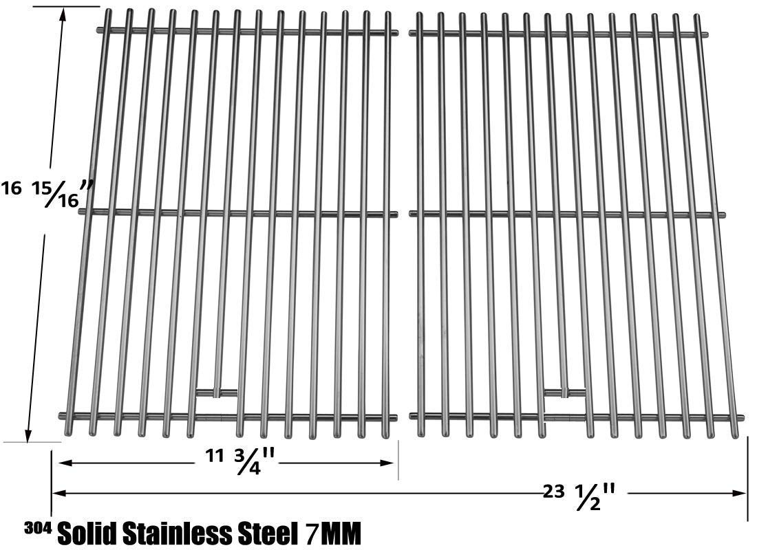 Brinkmann 810-2705-1 Pro Series 2700 Gas Grill Replacement Kit - 3 Heat Plates & Stainless Steel Cooking Grids - Perfect for Outdoor BBQ, Camping, and Backyard Grilling