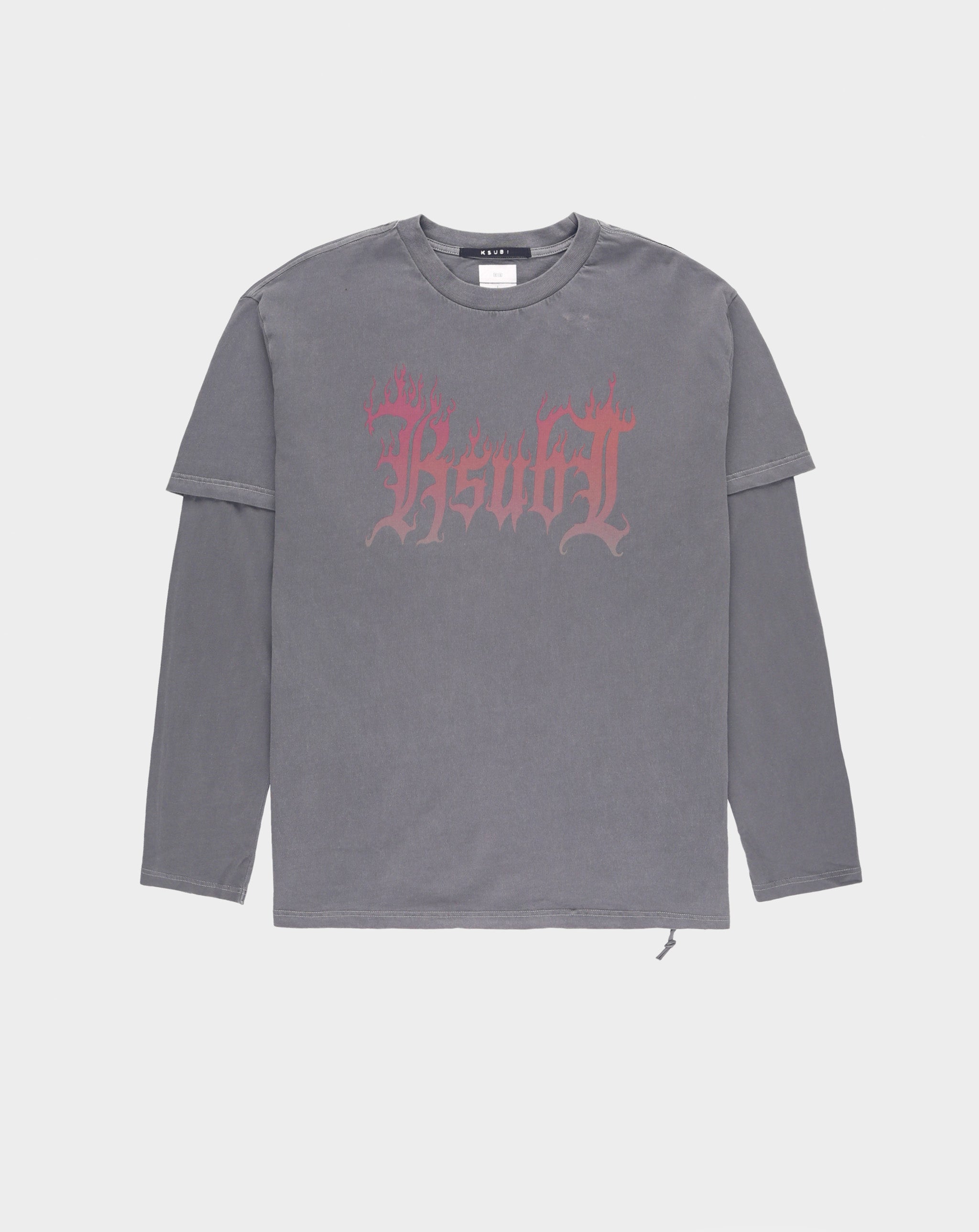 Fuego Layered Long Sleeve T-Shirt for Men & Women | Comfortable Casual & Streetwear Style | Perfect for Everyday Wear, Workouts & Outdoor Activities