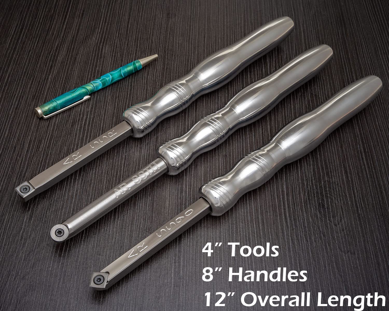 Premium USA-Made Carbide Turning Tools Set for Wood Lathe - 3-Piece 4