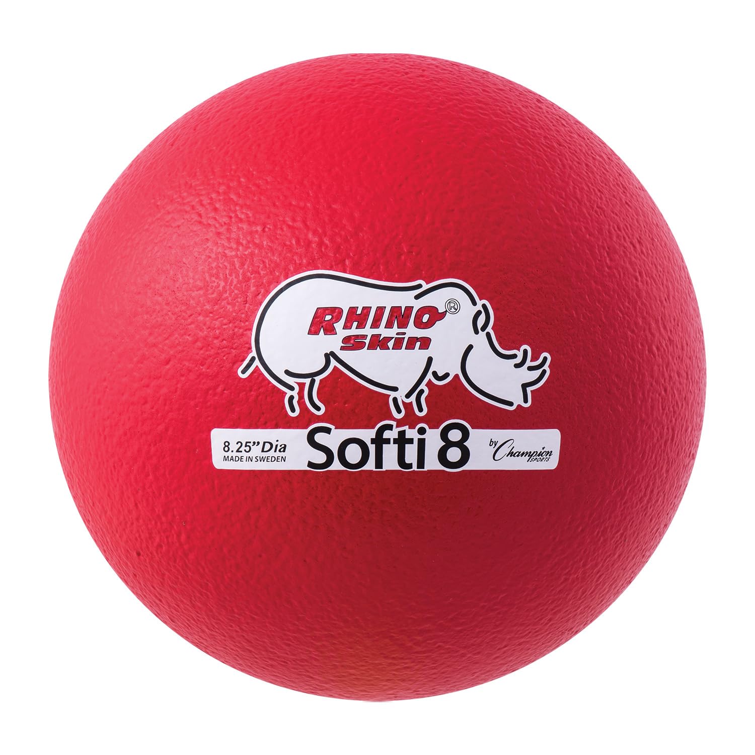 Champion Sports Softi Rhino Skin Ball - Durable Rubber Training Ball for Football, Soccer & Rugby - Perfect for Practice, Drills & Games Indoors or Outdoors