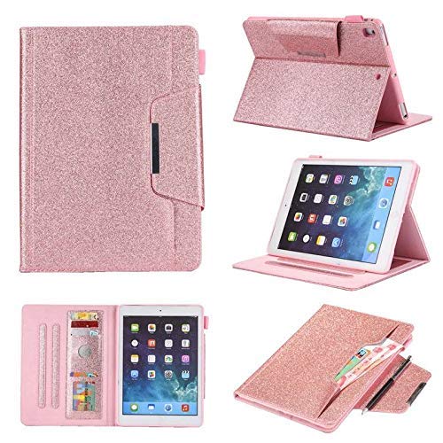 Premium PU Leather Wallet Case for iPad Air 2 (9.7 Inch) with Auto Sleep/Wake, Pencil Holder & Card Slots - Perfect for Business, Travel & Everyday Use