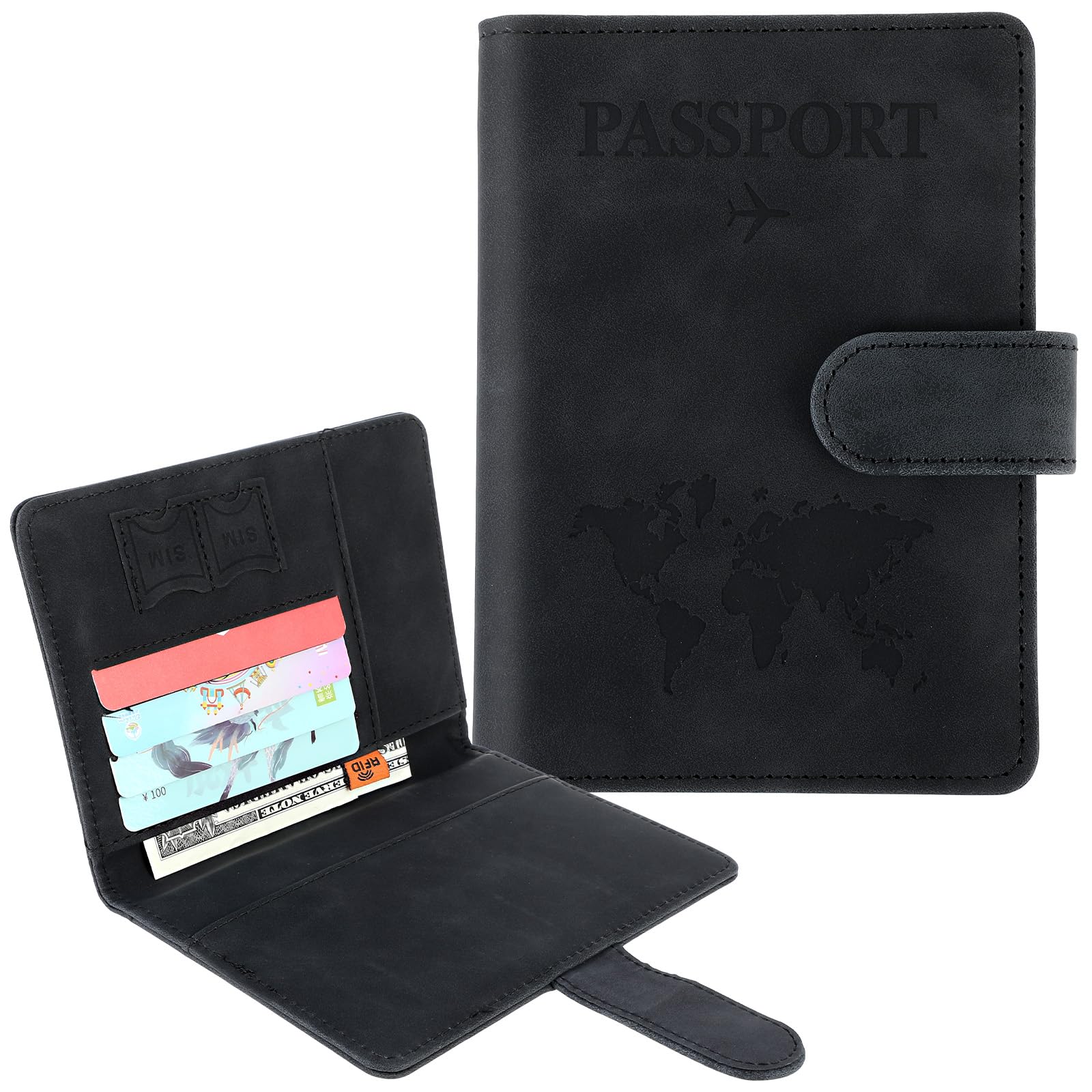 Slim RFID Blocking Passport Holder Wallet - Travel Essentials with Credit Card Slots for Women & Men | Perfect for International Trips, Business Travel & Vacation Accessories