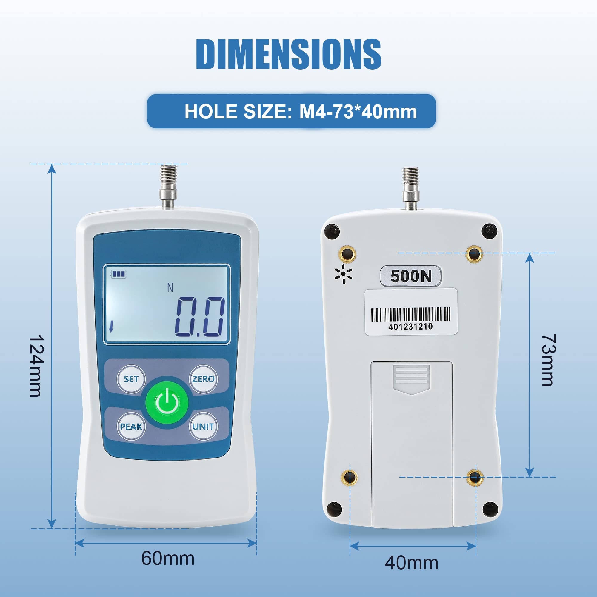 BAOSHISHAN ZMF-500N Digital Force Gauge with APW Test Stand - High Precision Force Measurement Tool for Industrial Testing, Quality Control & Material Research