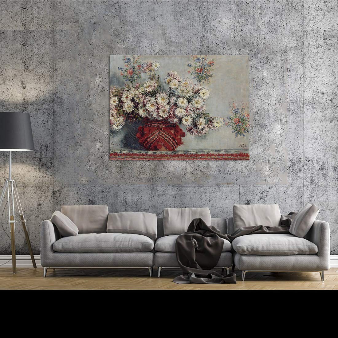 Natural Scenery Landscape Oil Painting Wall Art - Framed Ready to Hang Nature Themed Decor for Bedroom & Living Room (28x44 Inches) - Perfect for Home Decor, Office Wall Art & Gift Giving