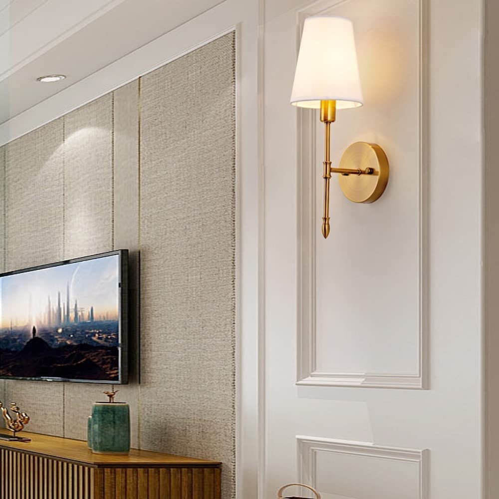 Battery Operated Wall Sconces - Dimmable LED Wall Lights with Remote Control, Set of 2, Easy to Install No Wiring Needed - Perfect for Bedroom, Living Room, Farmhouse Decor & TV Backlighting (Bronze Finish)
