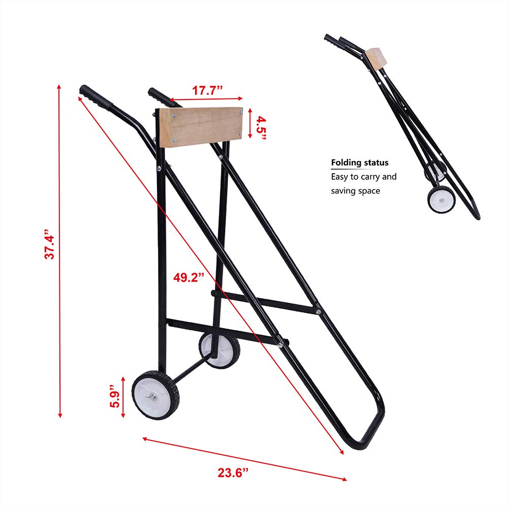 LEADALLWAY Heavy Duty Outboard Boat Motor Stand - Adjustable Engine Carrier Cart & Dolly for Storage, Maintenance & Transport | Perfect for Marine Workshops, Boat Yards & DIY Enthusiasts