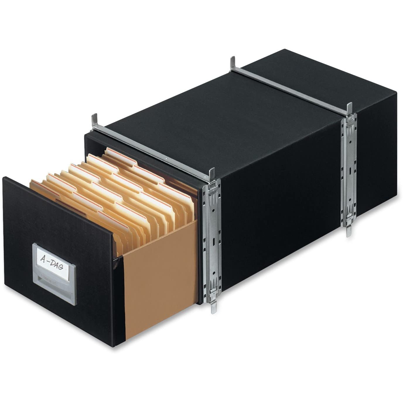 Bankers Box 00512 STAXONSTEEL Legal Size Steel Frame Storage Box Drawer - Black (6-Pack) - Perfect for Office Filing, Document Organization & Home Storage Solutions