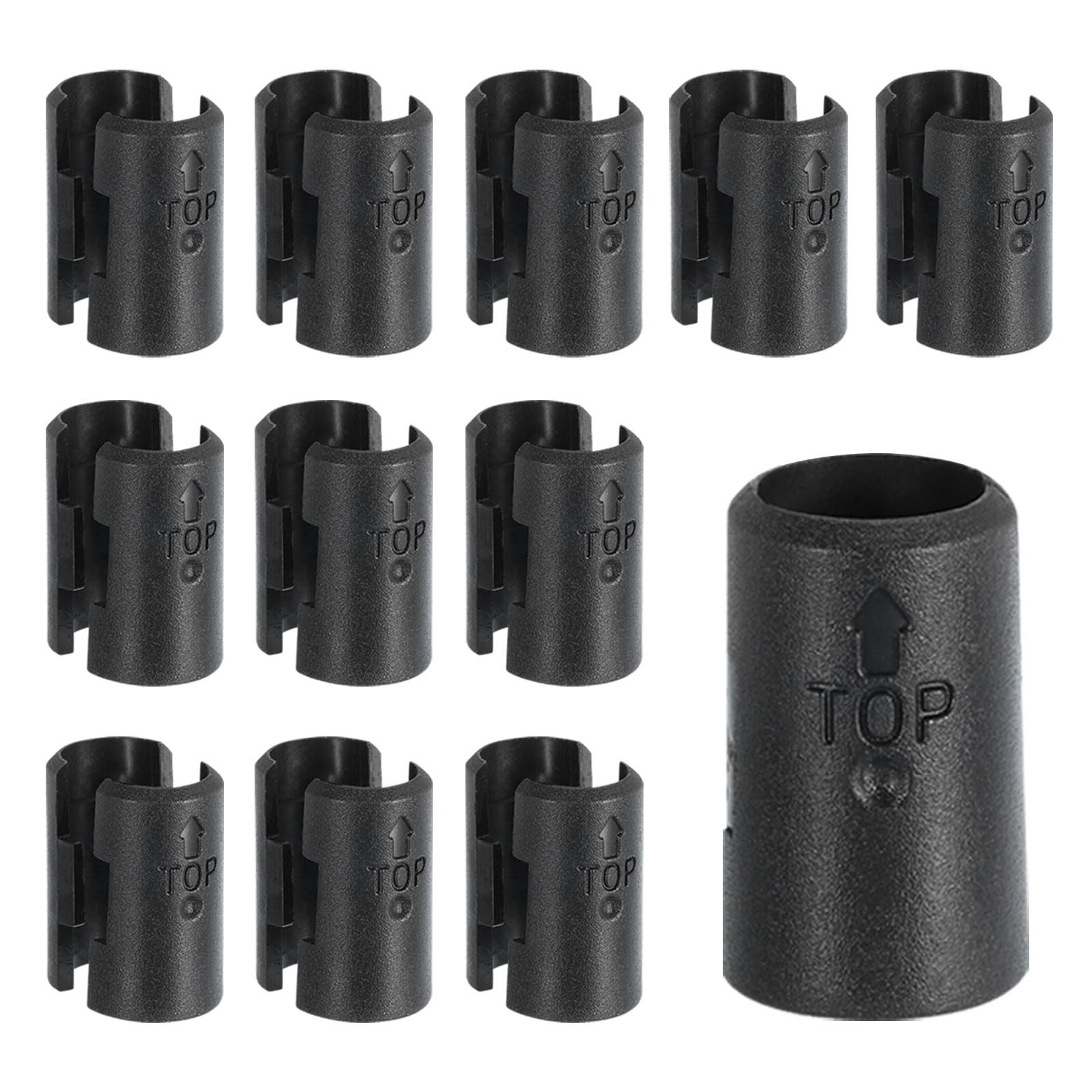 uxcell 24pcs 1/2 Inch (13mm) Wire Shelf Clips - Plastic Shelving Sleeves Replacement for Wire Shelving System (12 Pairs) - Perfect for Kitchen, Garage, Closet & Commercial Storage Organization