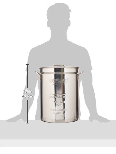 Bayou Classic 1118 32-Quart Stainless Steel Turkey Fryer Kit with Vented Lid, Poultry Rack, 12-Inch Fry Thermometer & Seasoning Injector - Perfect for Thanksgiving, Outdoor Cooking & Deep Frying Chicken, Seafood & More