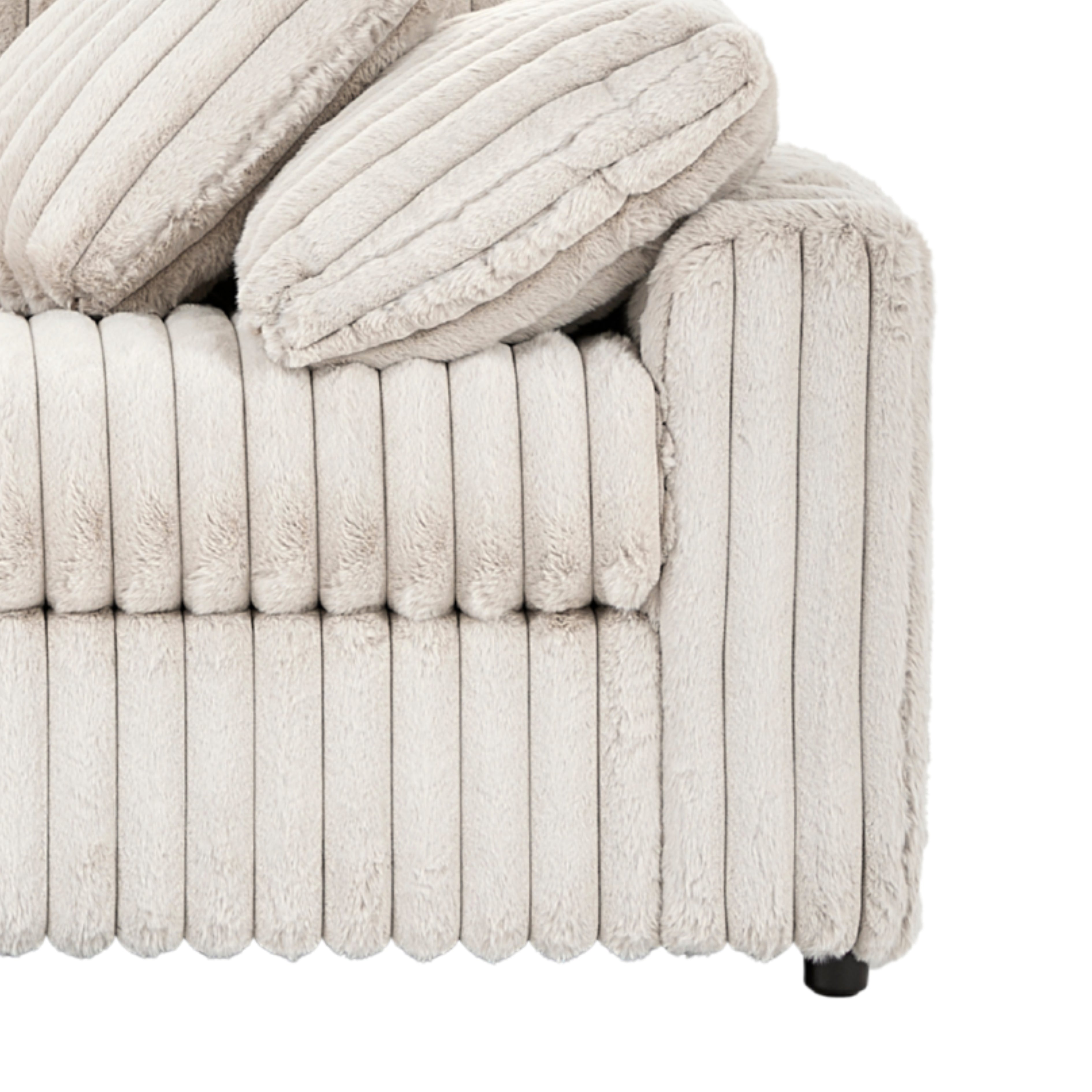 Roundhill Furniture Belvoir Upholstered Stationary Loveseat - Soft Fabric Sofa for Living Room, Small Space & Apartment | Comfortable Two-Seater Couch for Home Decor