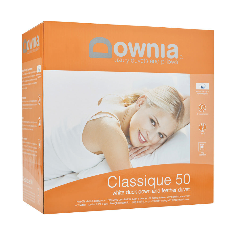 Luxury Classique 50 Collection Down & Feather Quilt - Super King Size | Premium Hypoallergenic Bedding for Master Bedrooms & Guest Rooms | Soft Warm Winter Comforter for Hotels & Upscale Homes