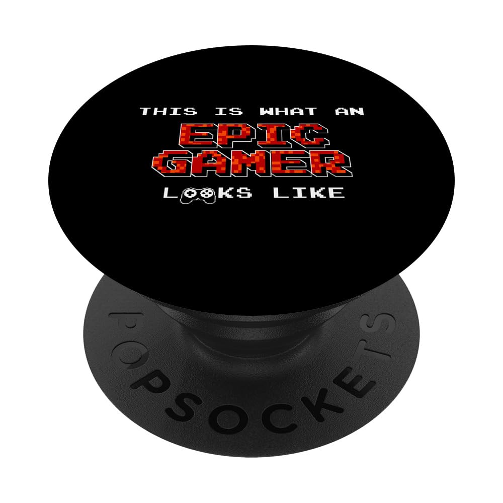 Funny Gamer PopSocket - Video Game Lover Gift - Standard PopGrip for Gaming Accessories - Perfect for Phones, Tablets & Controllers
