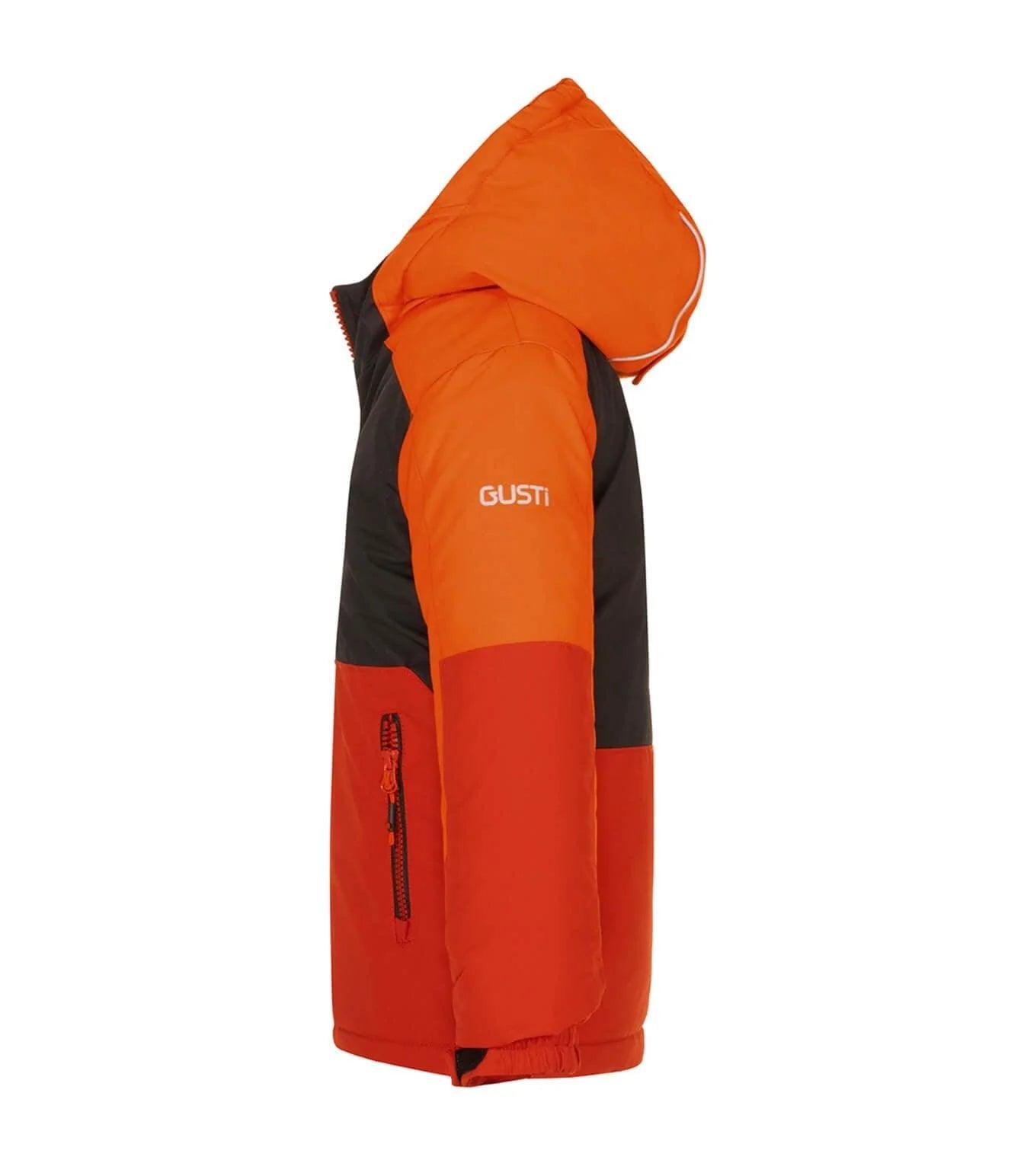 Gusti Isaac Snow Suit for Kids - Waterproof Winter Jacket & Pants Set, Warm Orange Snowsuit for Boys & Girls - Perfect for Skiing, Snowboarding & Outdoor Winter Play