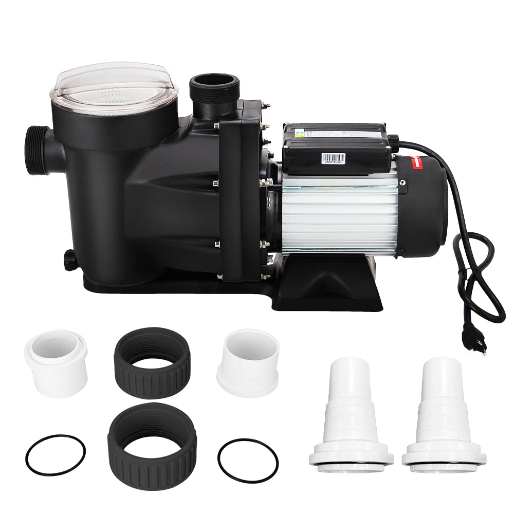 Anbull 1.5HP 1100W Swimming Pool Pump - High Efficiency, Low Noise Inground/Above Ground Pool Pump with 59