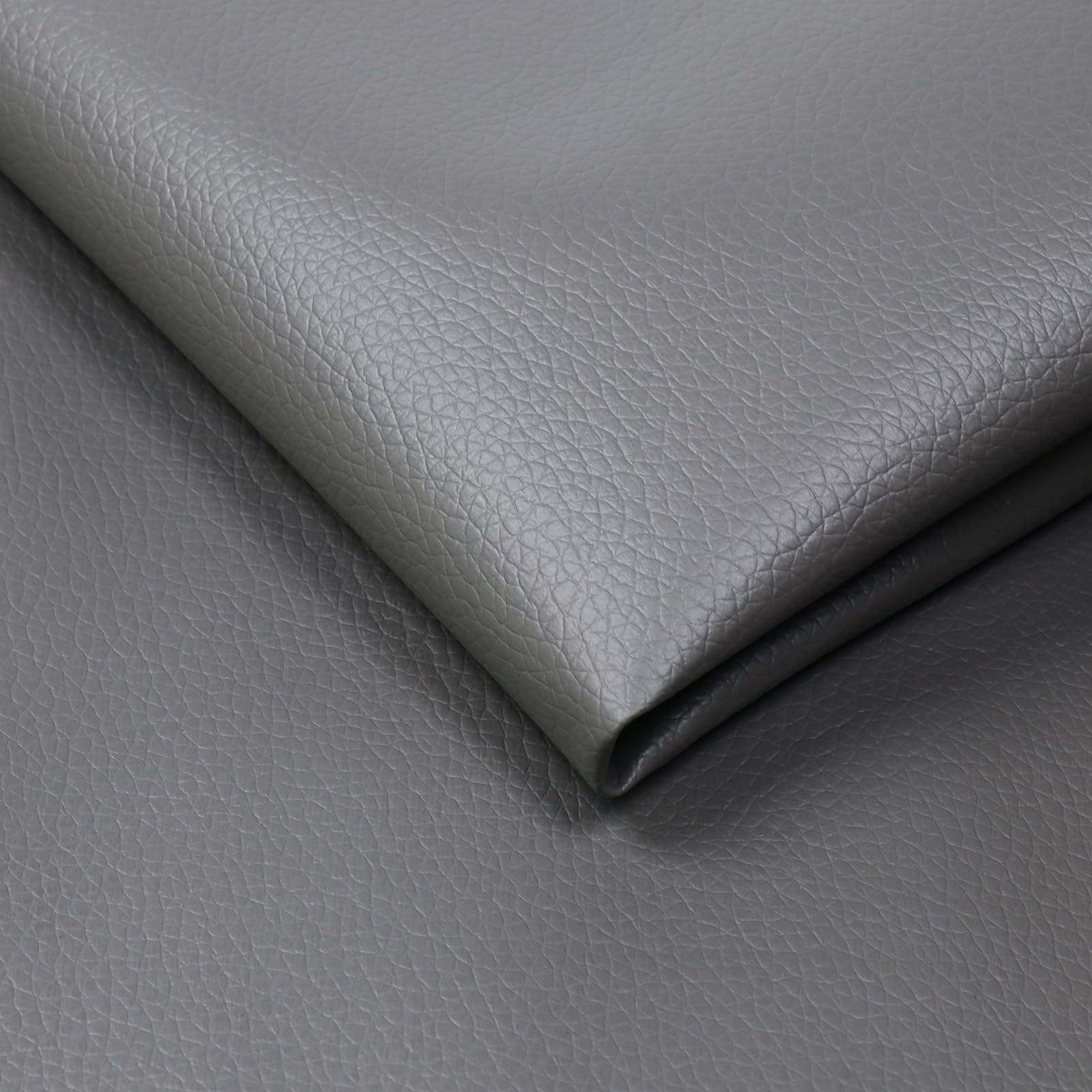 Premium Marine Vinyl Fabric - Waterproof, Hypoallergenic & Durable Artificial Leather for Boat Upholstery, Car Seats & Furniture DIY (2 Yards, Gray) - Ideal for Outdoor Cushions, RV Interiors & Home Decor Projects