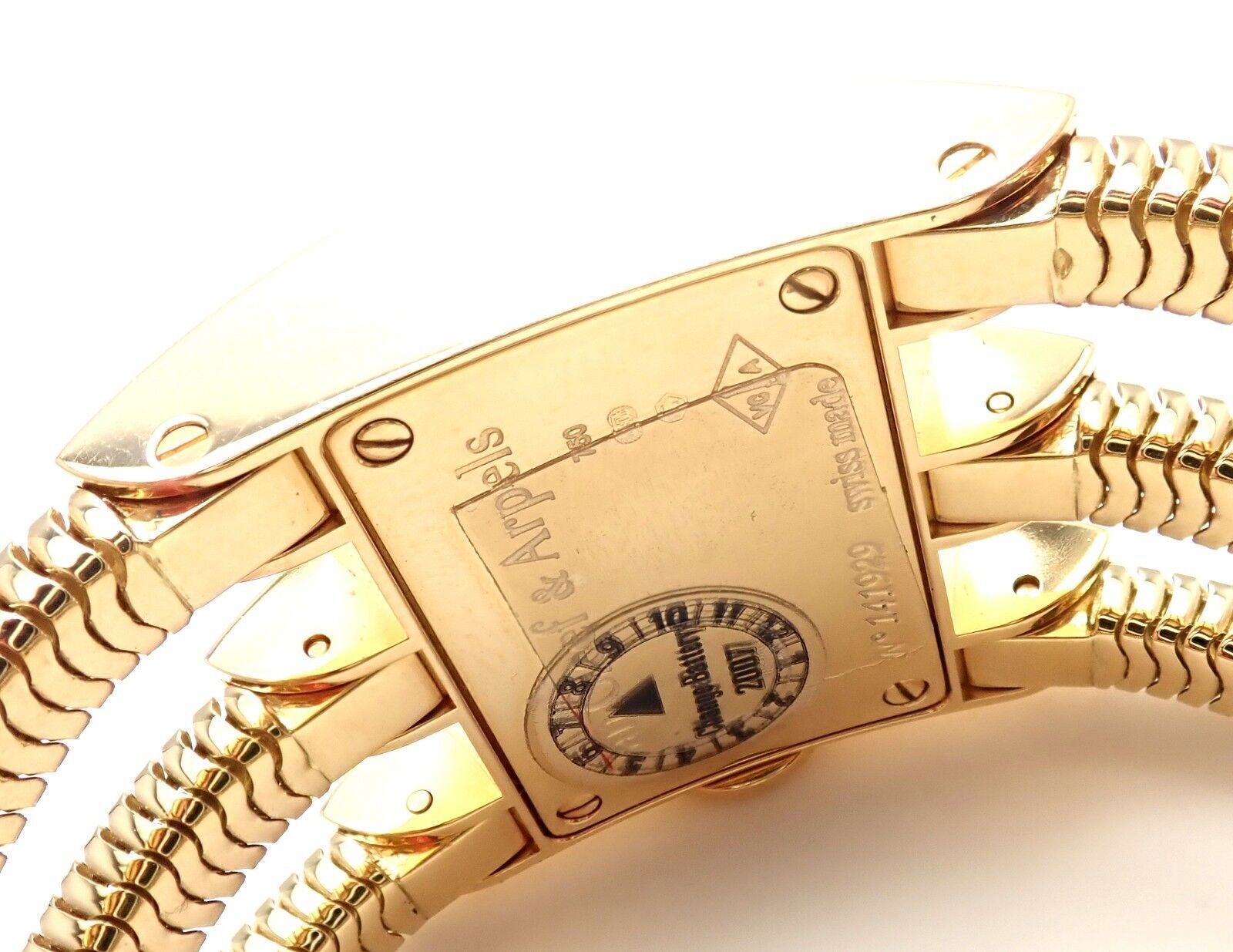 Authentic Van Cleef & Arpels 18k Gold Diamond Liane Bracelet Watch - Luxury Women's Jewelry for Special Occasions & Gifts
