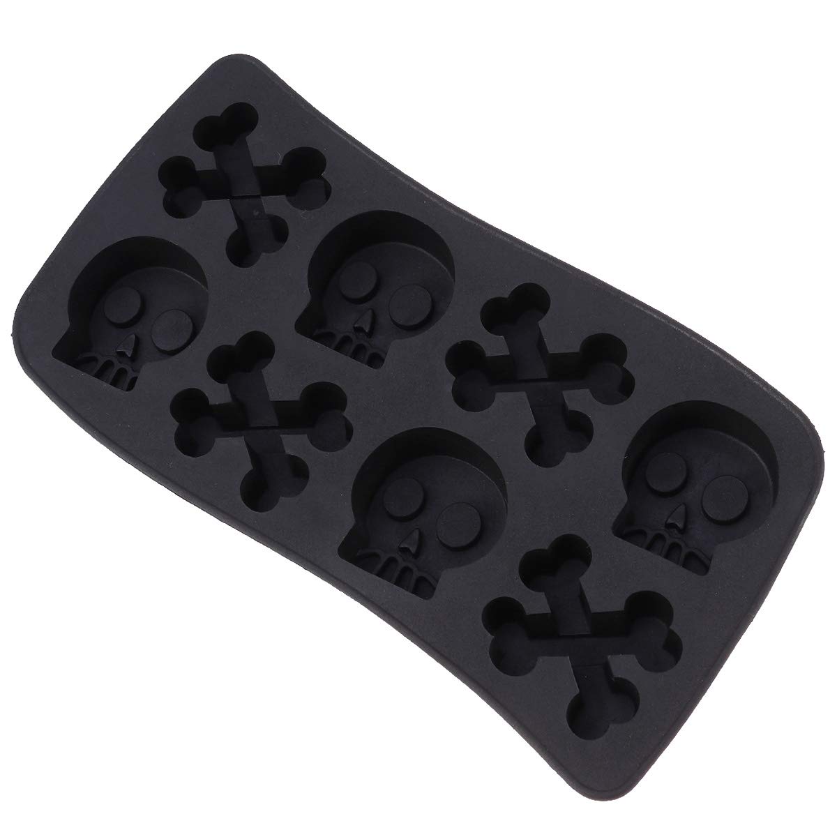 Premium Silicone Ice Cube Tray - Round Freeze Mold for Whiskey, Cocktails & Chocolate - Halloween Ice Maker & Body Wash Mold - Reusable BPA-Free Cabilock Ice Cube Maker for Parties, Home Bars & DIY Treats