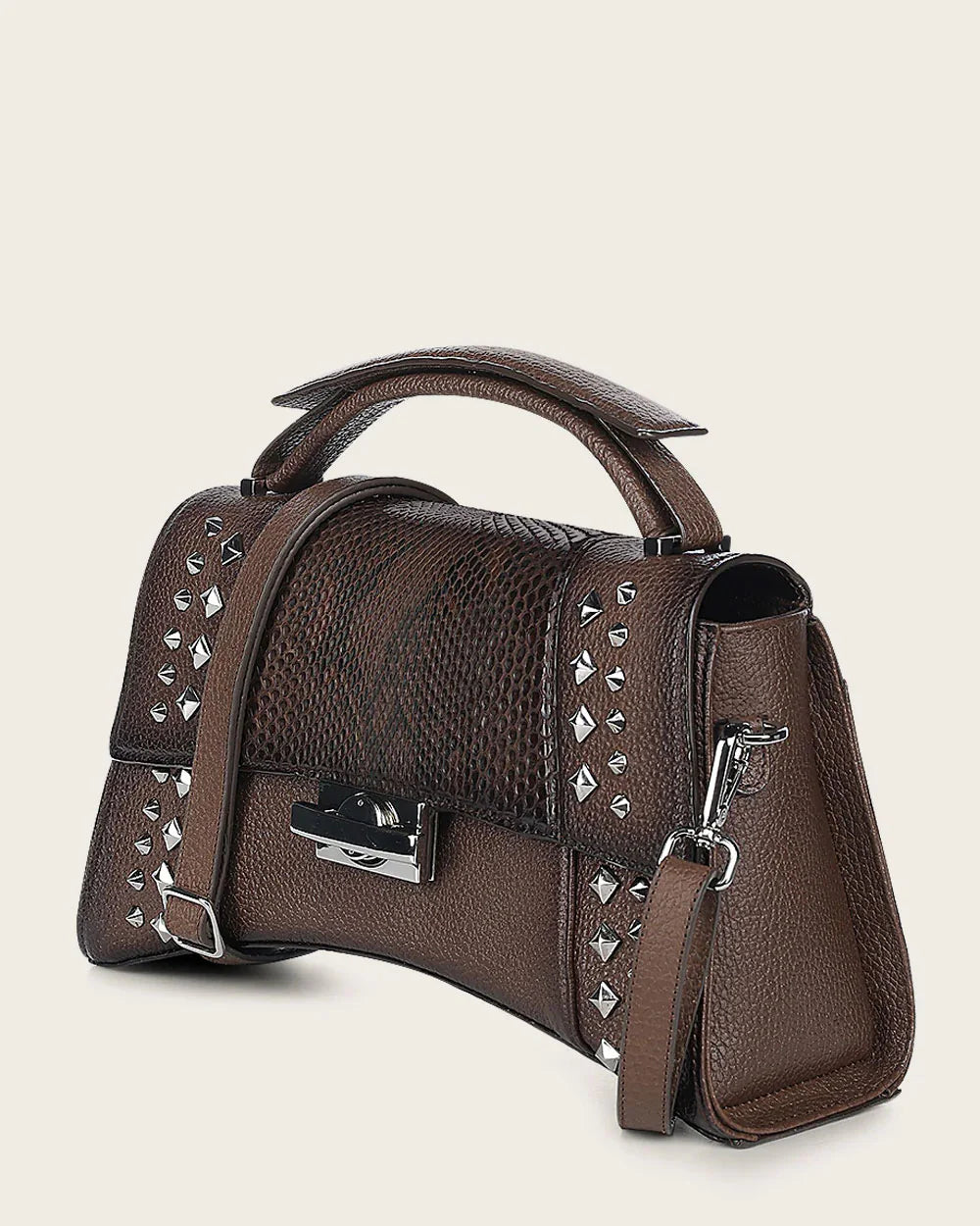 Stylish Brown Python Skin Shoulder Bag for Women - Fashionable Casual Handbag - Perfect for Everyday Use, Work, and Evening Outings