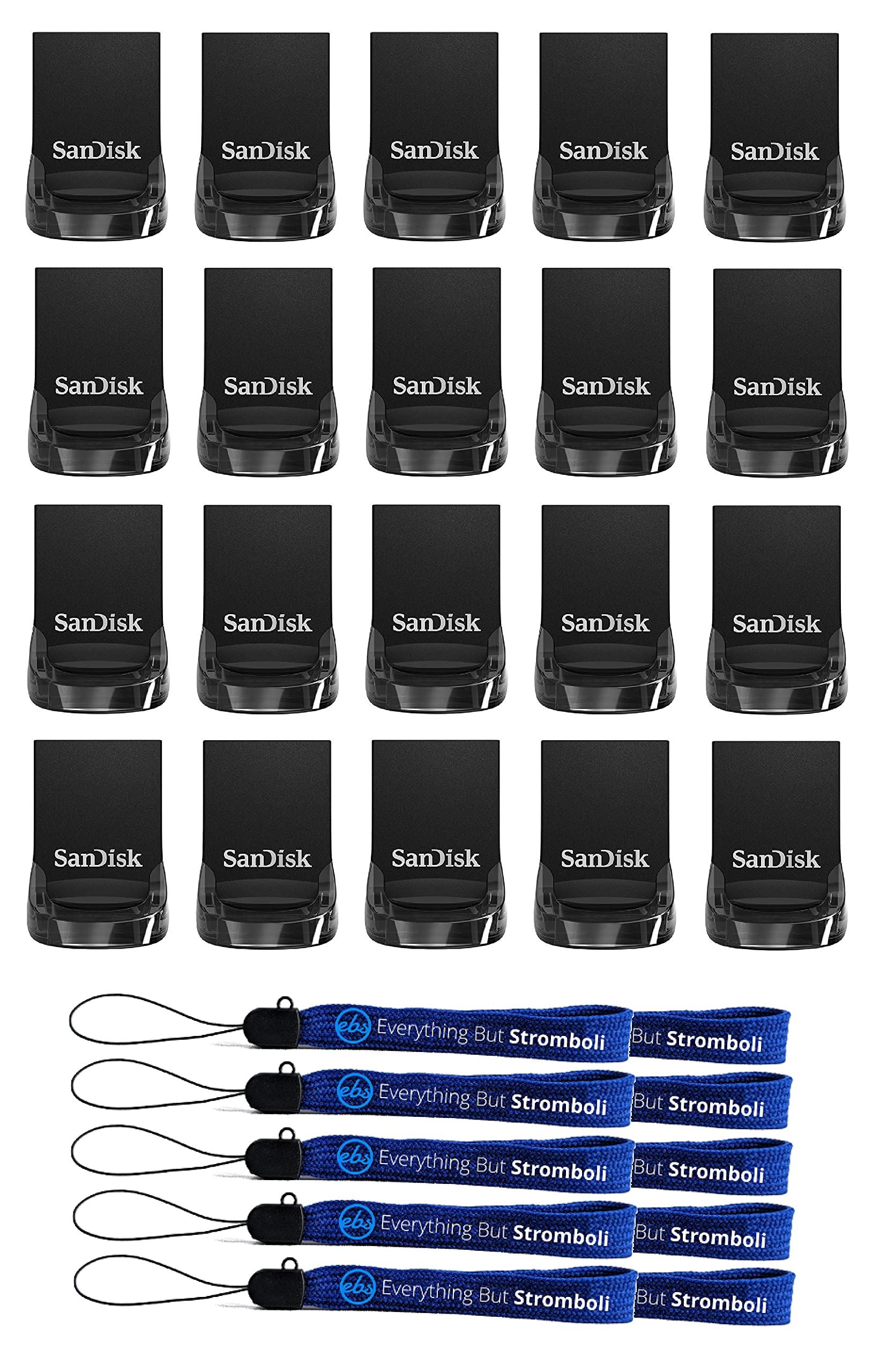 SanDisk 16GB USB 3.1 Flash Drive 20-Pack - High Speed Memory Stick for Office & School Use