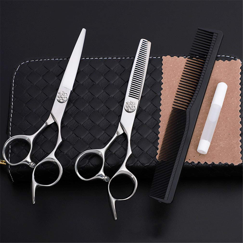 Professional 6.0 Inch Hairdressing Scissors Set - Hair Thinning & Cutting Shears (Straight + Teeth Scissors) for Salon, Barbershop & Home Use | Perfect for Stylists, Hairdressers & DIY Haircuts