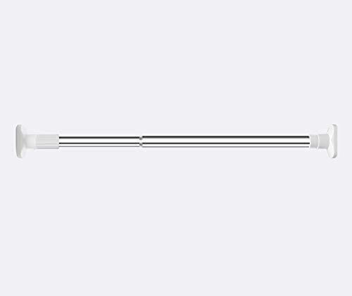 Rust-Resistant Adjustable Tension Shower Curtain Rod - Spring Loaded Expandable Closet Pole for Bathroom, Window & Wardrobe - Perfect for Small Spaces & Room Dividers