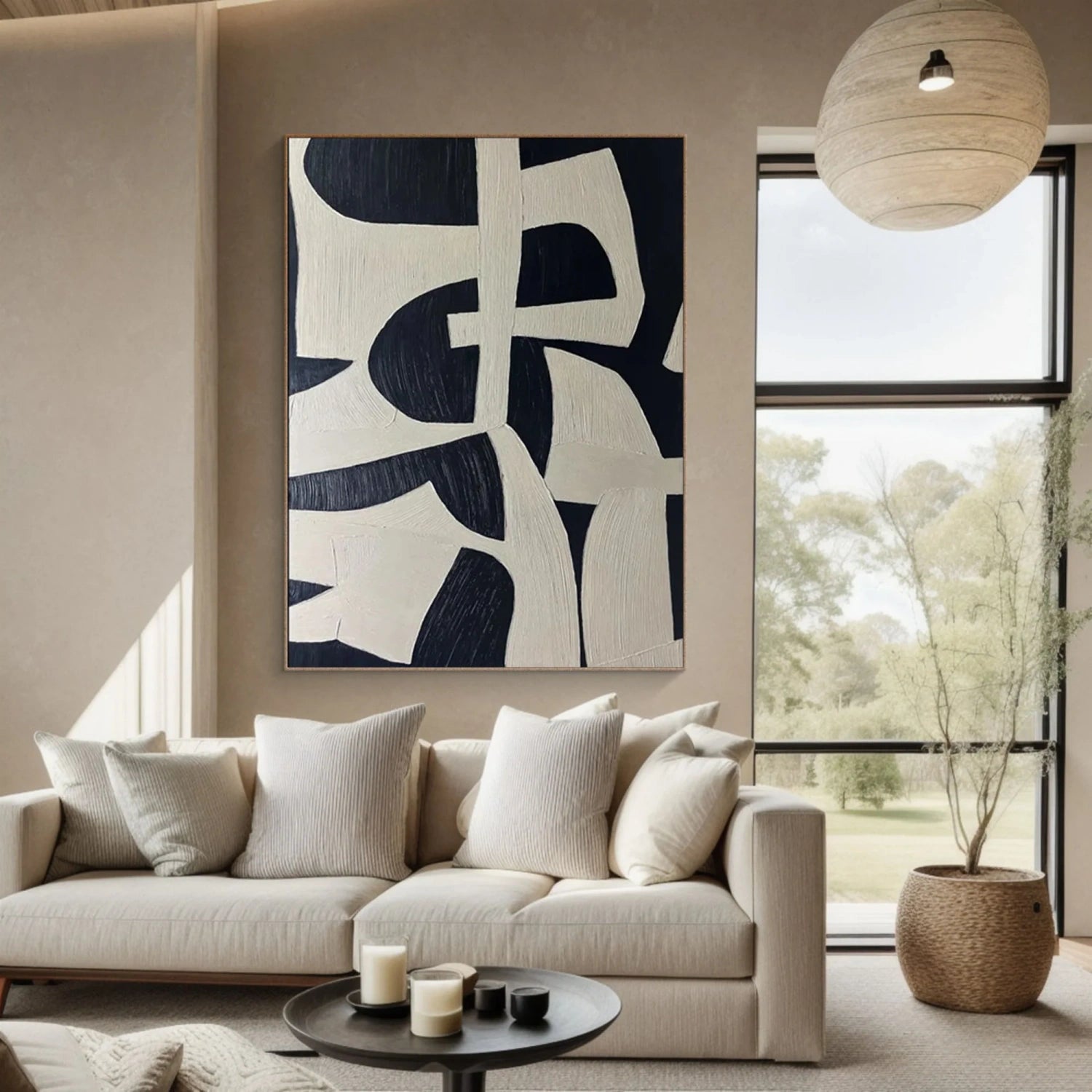 Frameless Abstract Tranquility Art Painting - Stretched Canvas Wall Decor #WS252 | Perfect for Living Room, Bedroom & Office Decor