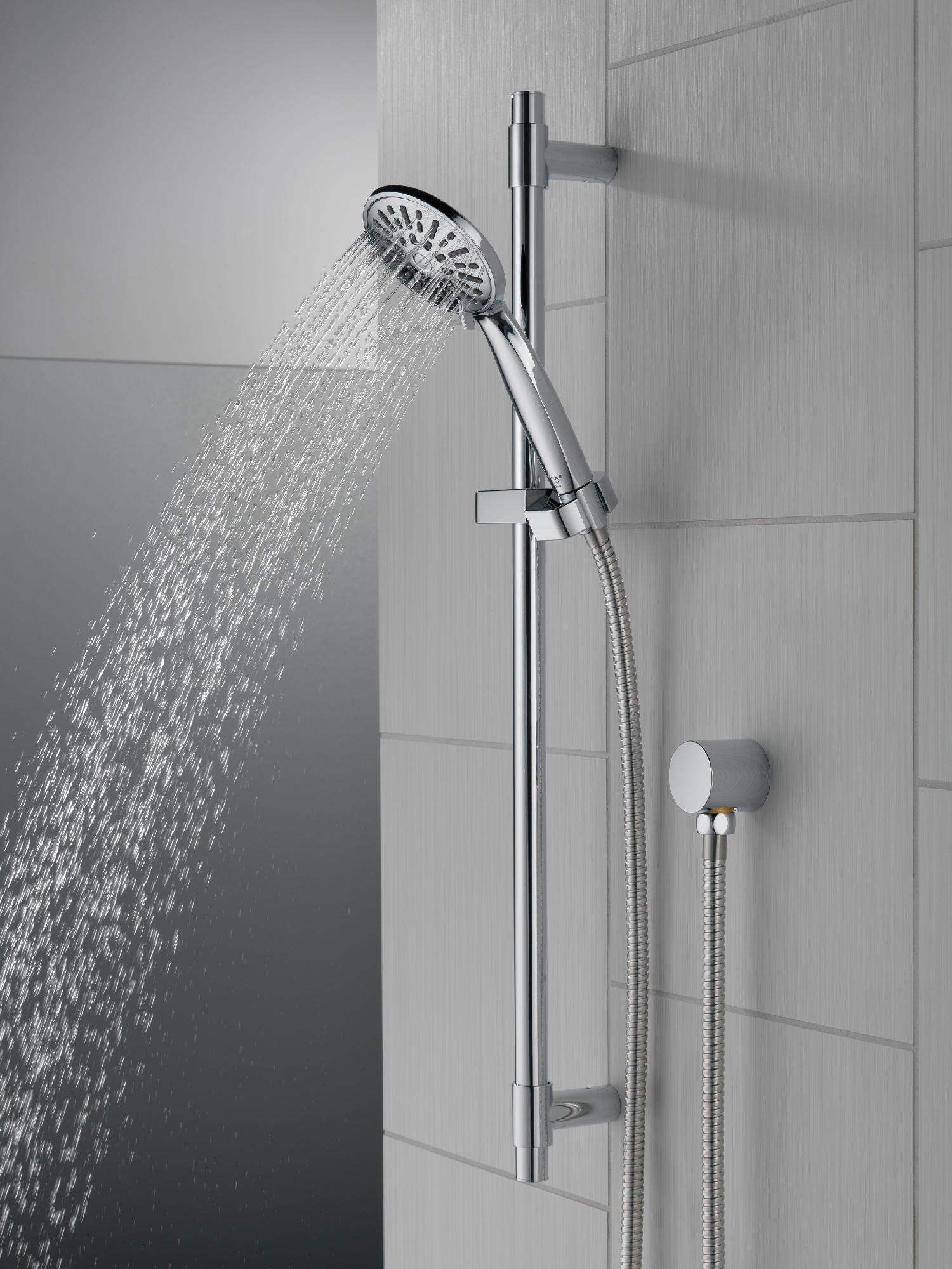 Delta 4-Setting Hand Shower with Slide Bar in Chrome - Perfect for Bathroom Upgrades & Spa-Like Shower Experience (Model 51361)