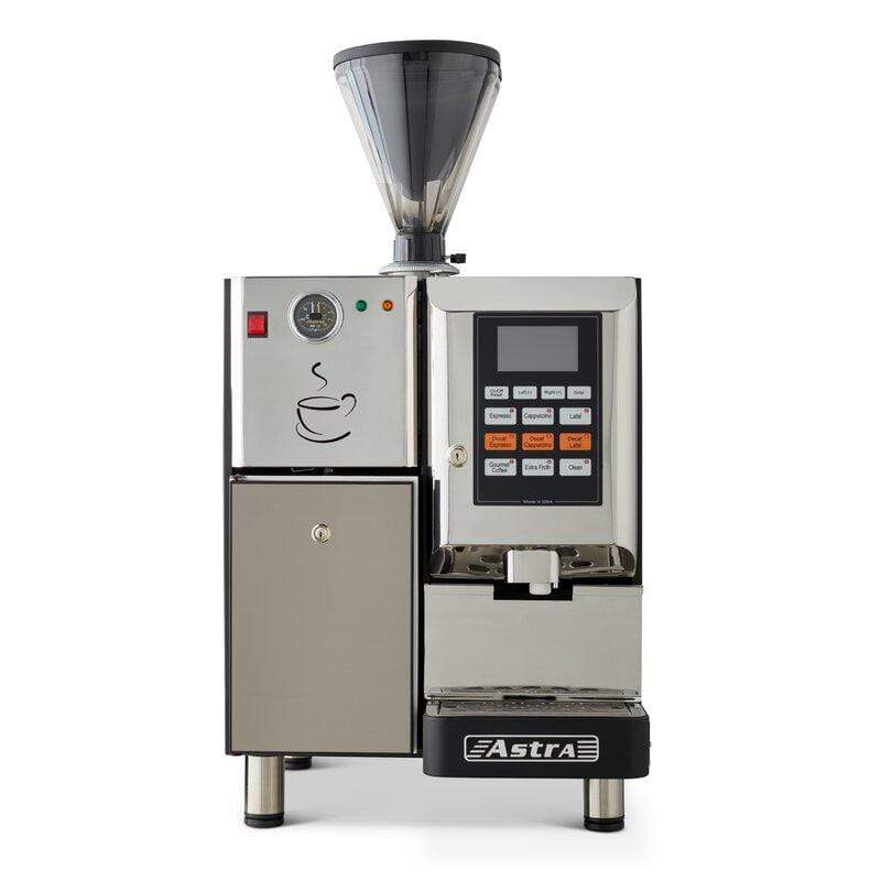 Astra Super Automatic Commercial Espresso Machine with Single Hopper & Built-in Refrigerator - Perfect for Coffee Shops, Restaurants, and Offices
