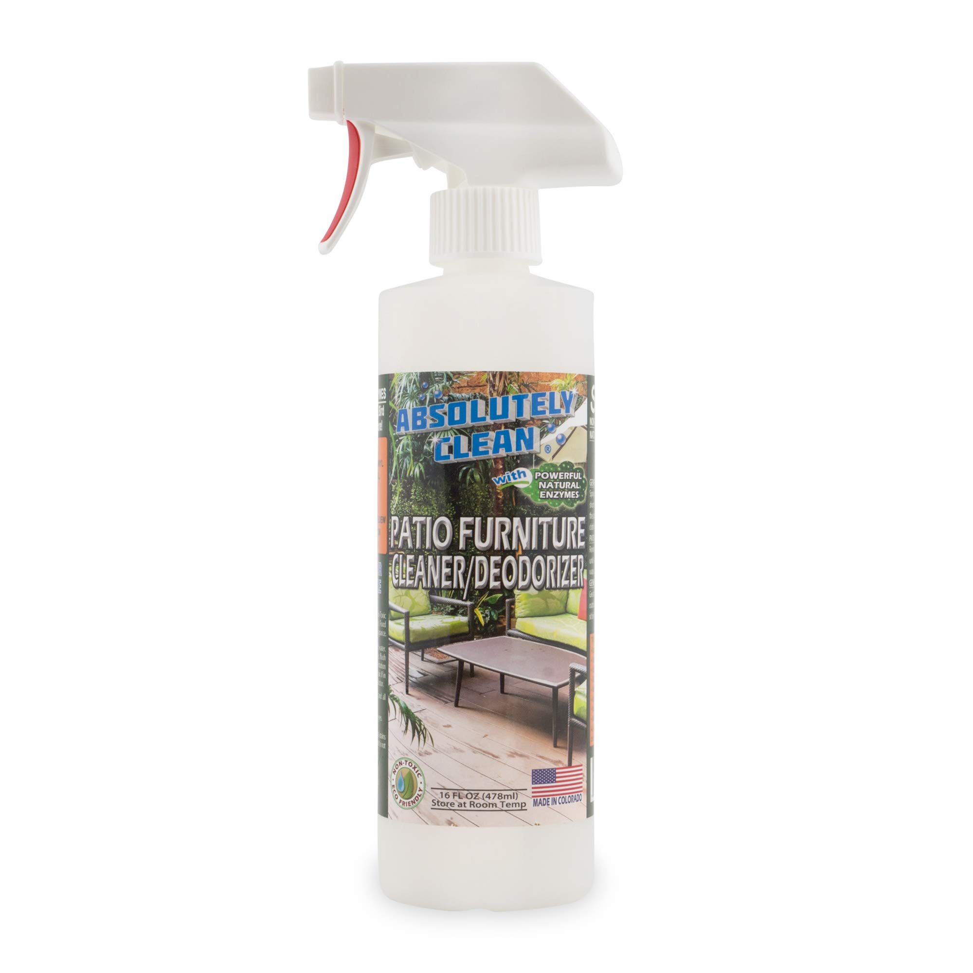 Best Natural Enzyme Patio Furniture Cleaner - Remove Dirt, Bird Droppings & Food Stains | Safe for Outdoor Furniture & Deck | Made in USA | Perfect for Backyard BBQs, Poolside Lounging & Garden Maintenance