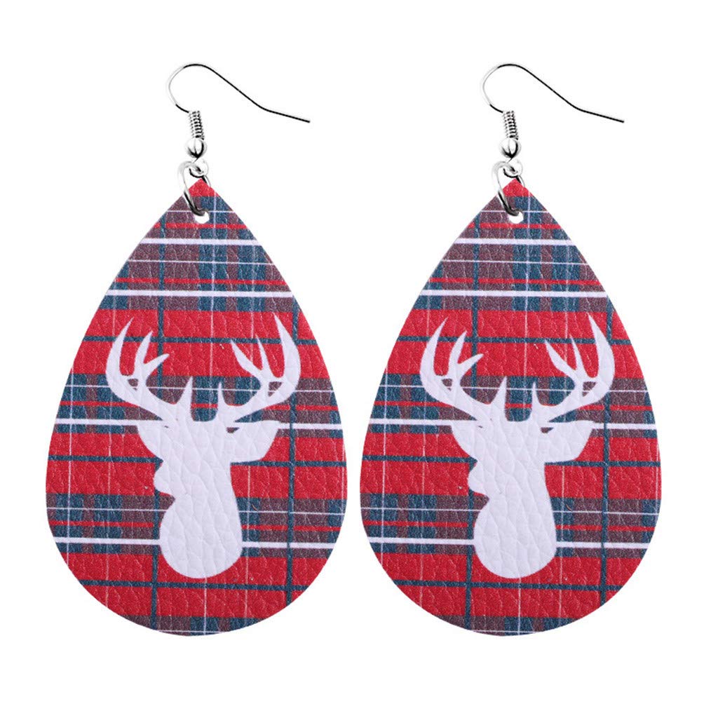 Kiosan Christmas Drop Earrings for Women - Faux Leather Dangle Xmas Earrings, Cute Studs for Holiday Parties & Festive Celebrations (Gold, One Size) - Perfect for Christmas Gatherings, Office Parties & New Year Events