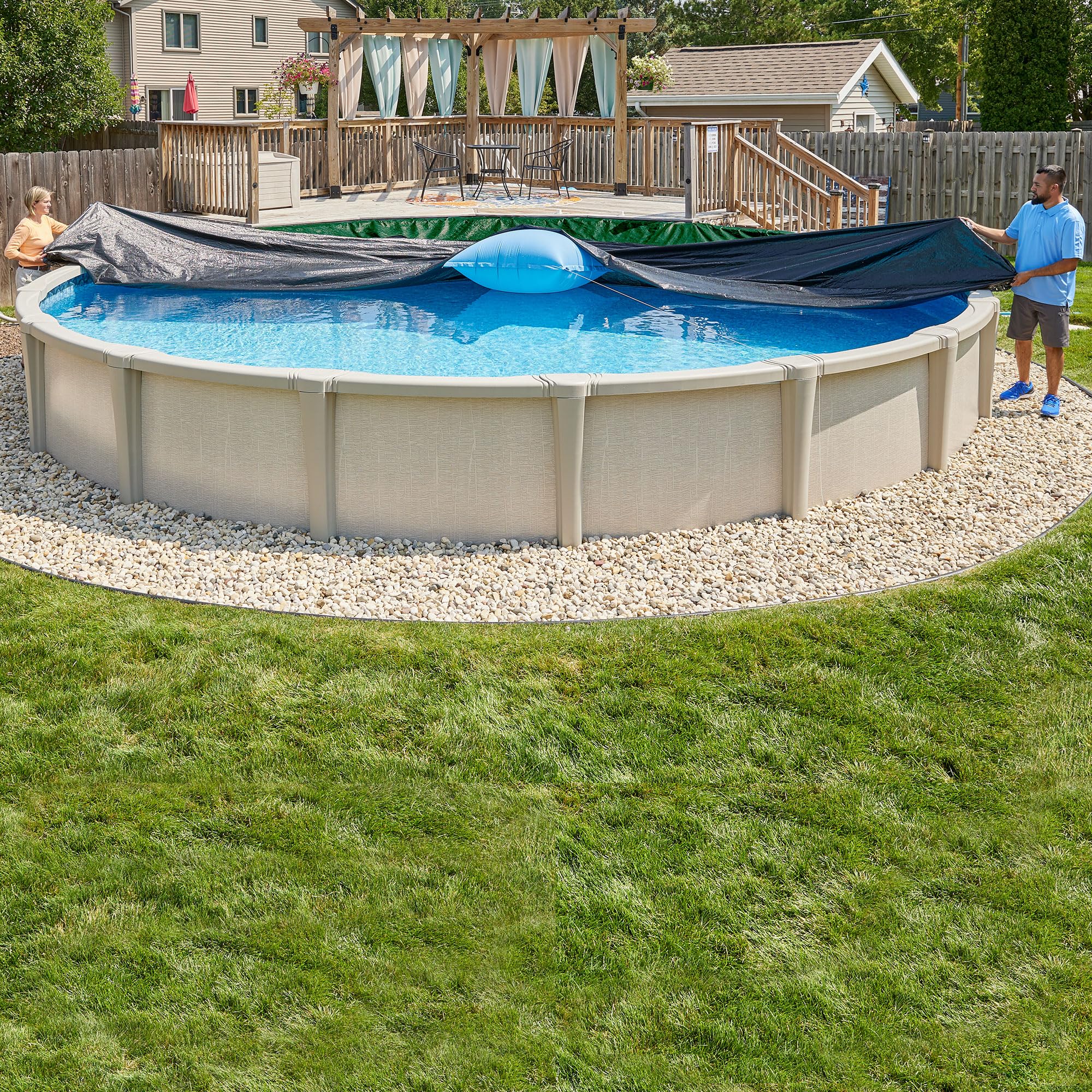 Doheny's Heavy Duty Winter Pool Cover for Above Ground Pools | Commercial-Grade Protection | Durable Material for Snow & Ice | Perfect for Winterizing Your Backyard Pool