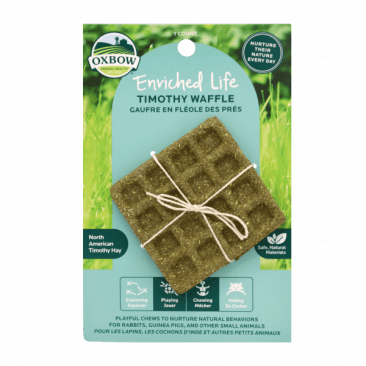 Premium Timothy Hay Waffle Treats for Rabbits, Guinea Pigs & Small Pets - Natural Fiber Snack for Dental Health - Perfect for Cage Enrichment & Bonding Time