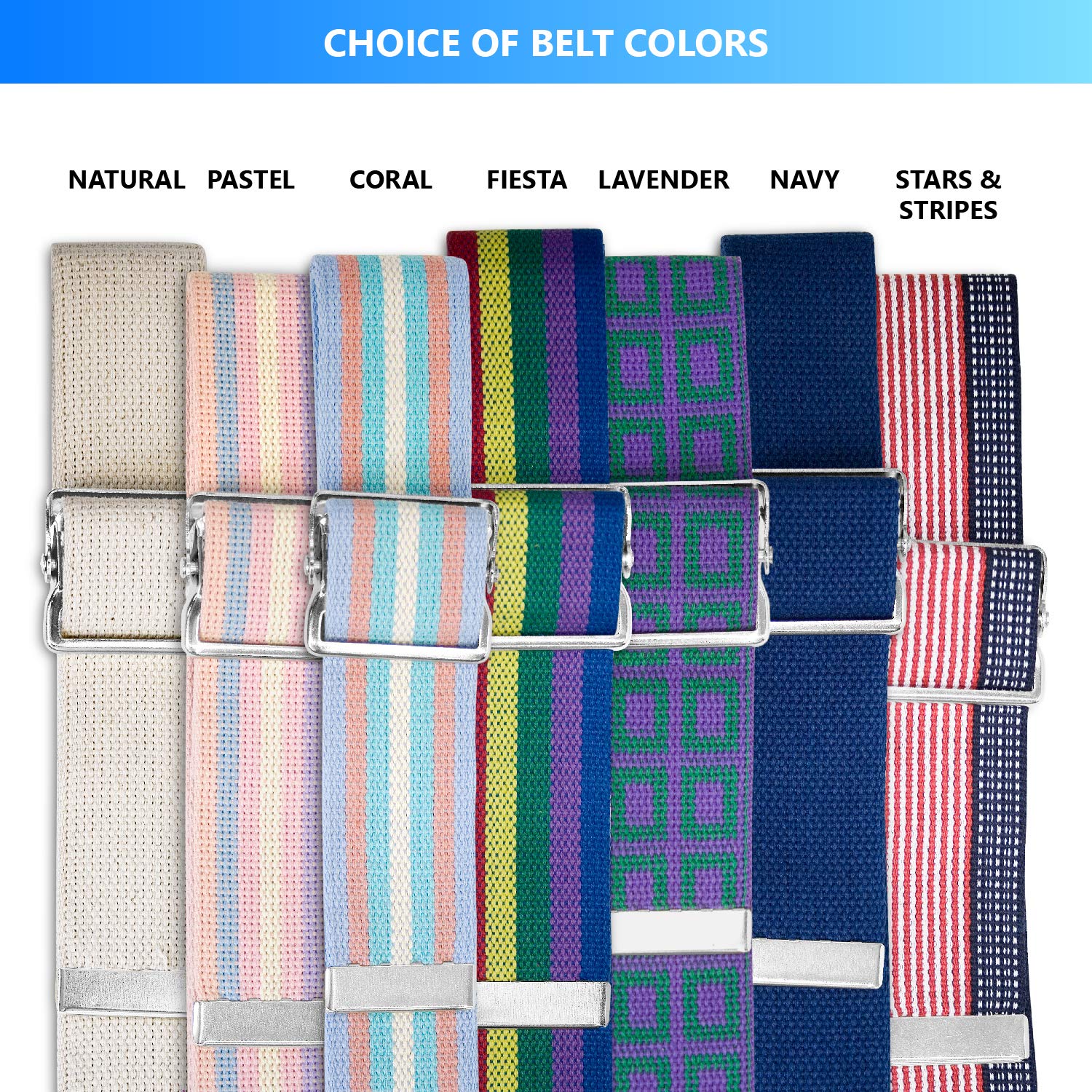 NYOrtho Plastic Buckle Gait Belt - Adjustable, Machine Washable, Heavy Duty Latex-Free Transfer Belt for Elderly Care & Patient Mobility Assistance | Home Healthcare & Hospital Use