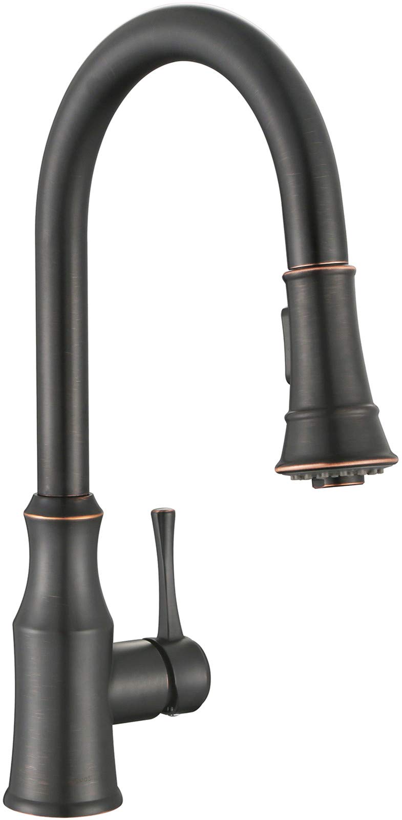 AS94ORB Oil Rubbed Bronze Single Handle High Arc Kitchen Faucet with Pull Down Sprayer - Perfect for Modern Kitchens and Easy Dishwashing