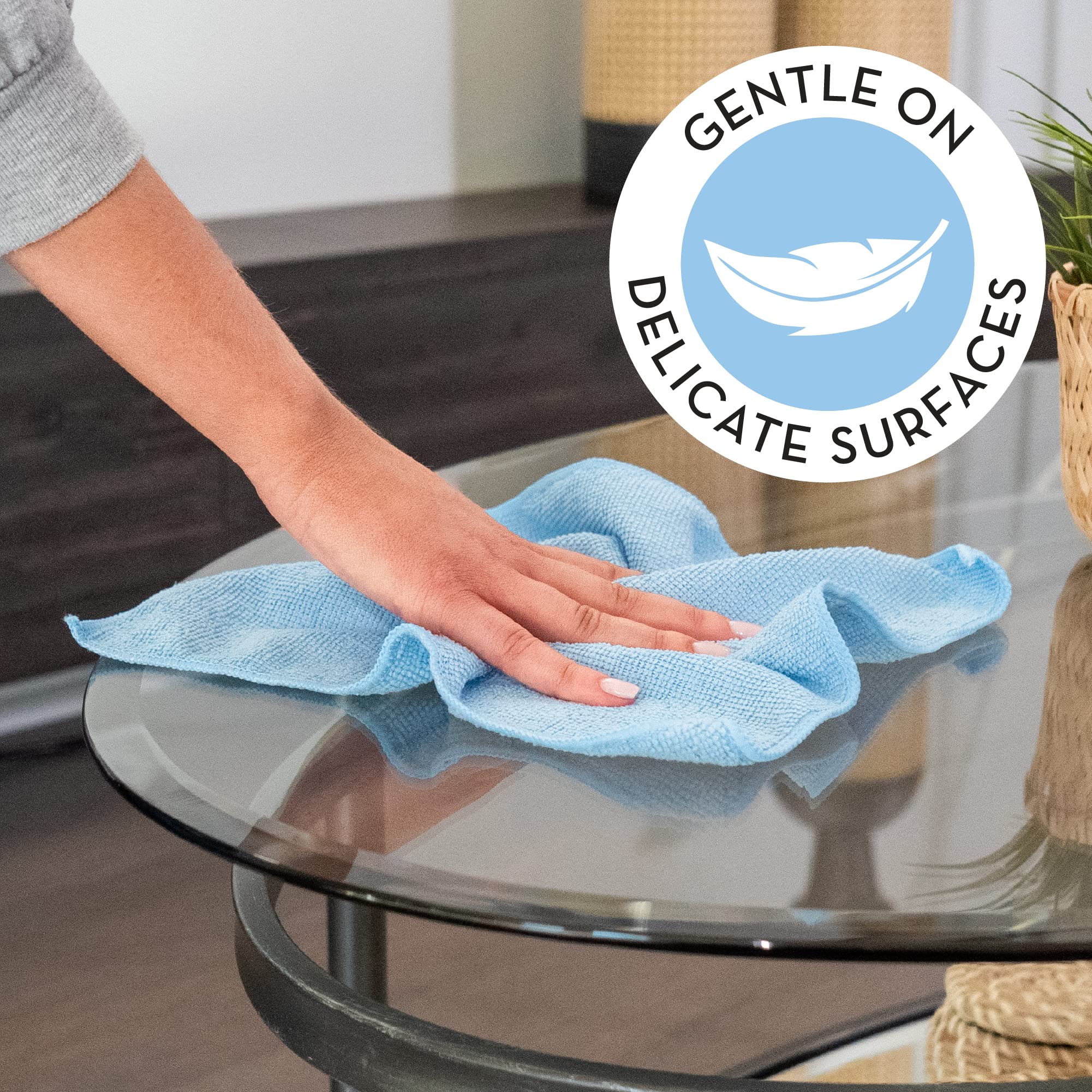 100-Pack Premium Microfiber Cleaning Cloths - 11.5