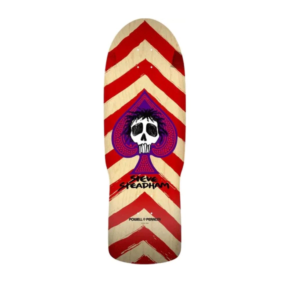 Powell Peralta Skateboard Deck - Steadham Spade Red/Natural Re-Issue | High-Performance Skateboard for Street & Park Riding | Durable Maple Wood Construction