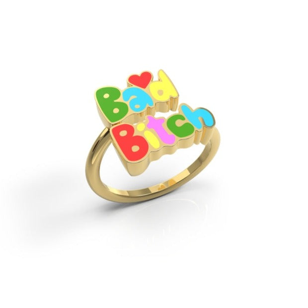 Bad Bitch Adjustable Ring - Trendy Stackable Statement Jewelry for Women | Perfect for Parties, Gifts & Everyday Wear