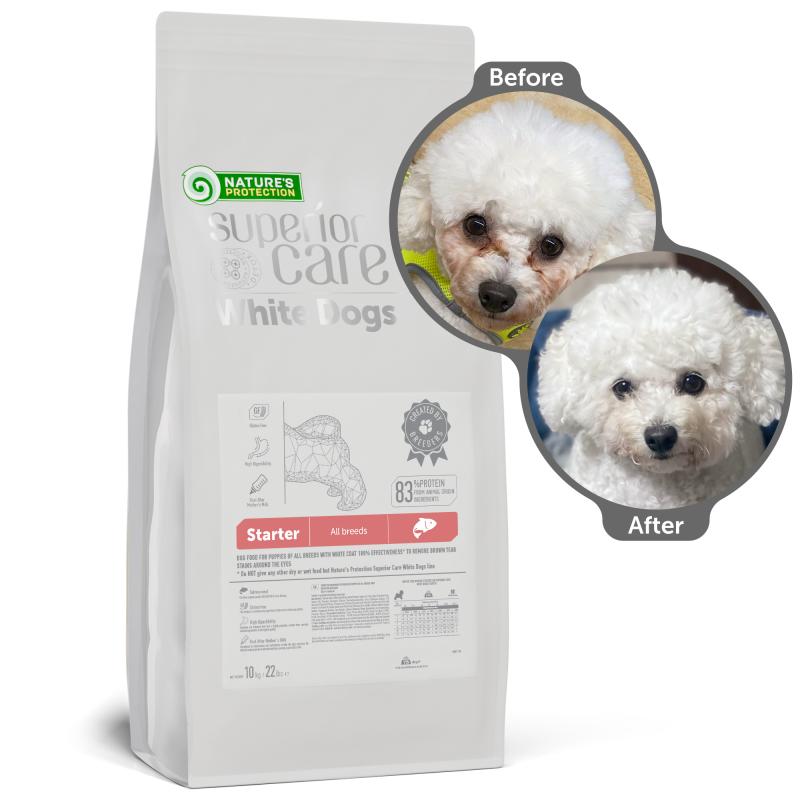 Premium Puppy Food for Light Coat Dogs (Up to 4 Months) - Salmon Recipe for All Breeds - Ideal for Growing Puppies & Coat Maintenance