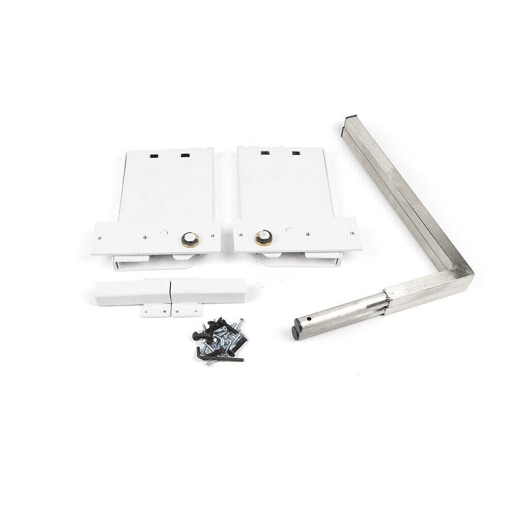 Heavy Duty Horizontal Wall Bed Hardware Kit - High Load Gas Spring Mechanism for DIY Murphy Bed, Sofa Bed & Storage Lift - Space Saving White Wall Mount Kit (Perfect for Small Apartments & Guest Rooms)