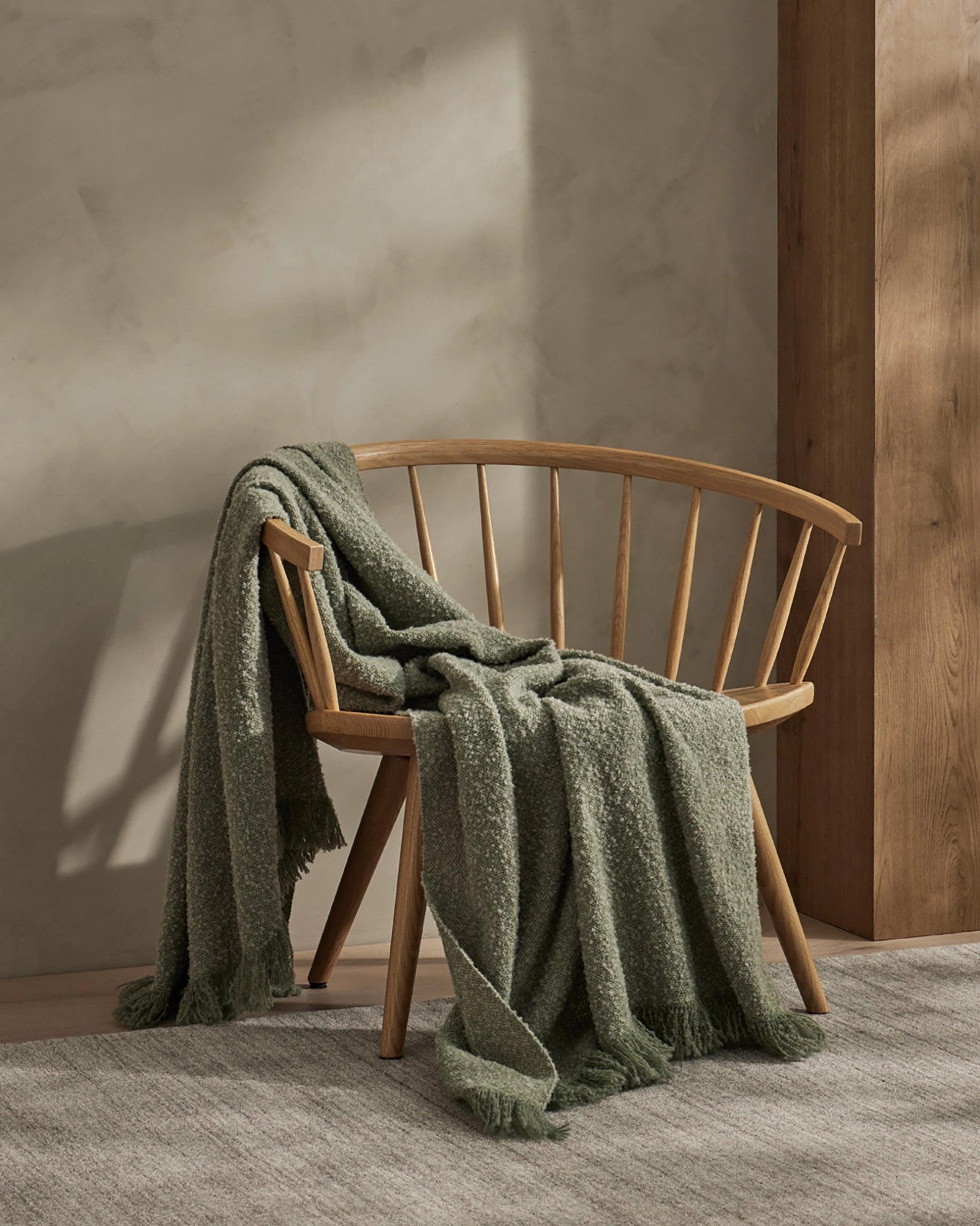 Clive Throw Spruce - Soft & Cozy Knit Throw Blanket for Living Room, Bedroom & Outdoor Use