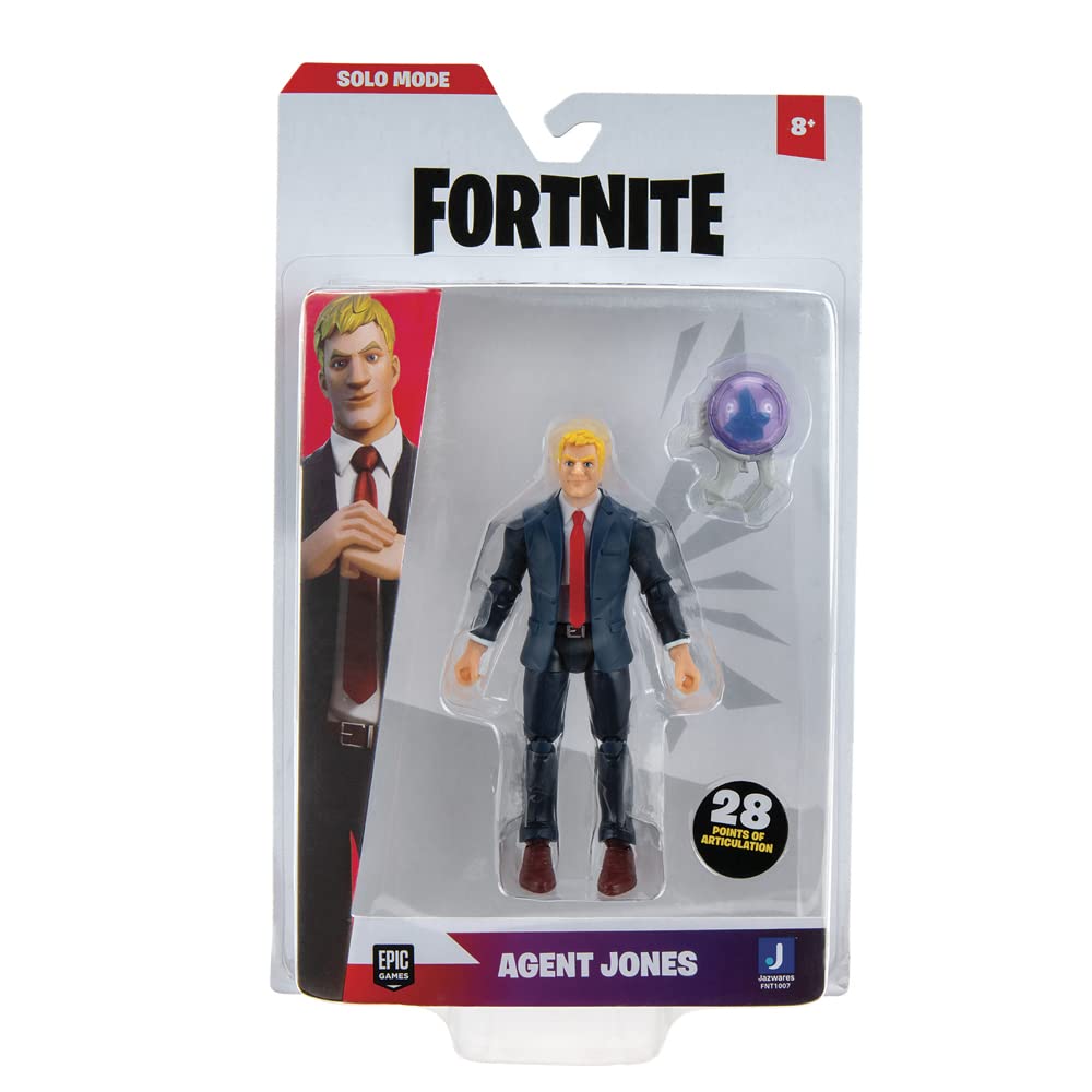 Fortnite FNT1007 FNT-1 Pack Solo Mode Core Figure - Agent Jones Season 10 Collectible Action Figure | Perfect for Gaming Displays, Gift for Fortnite Fans & Collectors