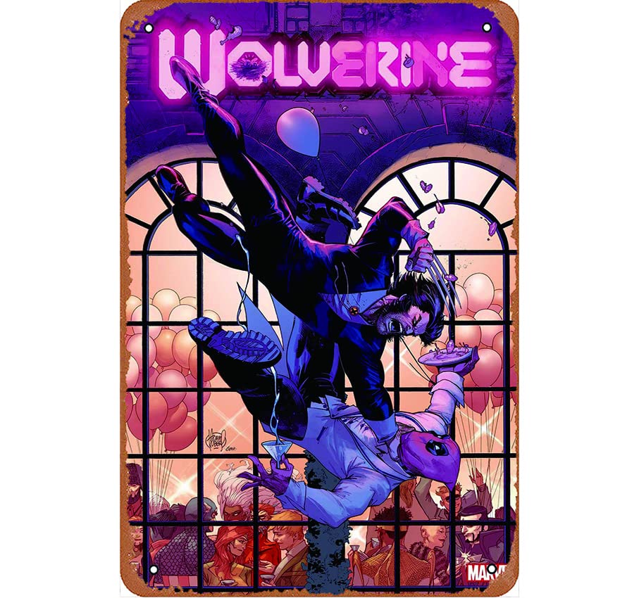 Wolverine #13 Comics Retro Metal Tin Sign - Vintage Wall Art Decor for Home, Cave, Bar & Club - 8x12 Inches - Perfect for Man Cave, Comic Room & Superhero Themed Spaces