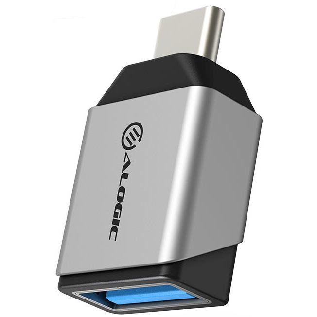 ALOGIC Ultra Mini USB C to USB A Adapter - Space Grey - Fast Data Transfer & Charging - Compatible with MacBook, iPad, Samsung Galaxy - Perfect for Travel, Office & Home Use