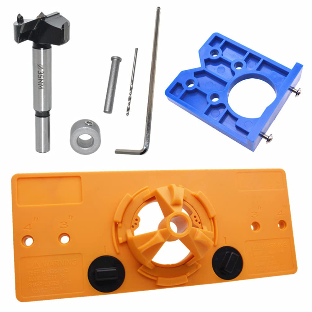 35mm Cabinet Hinge Drilling Jig - Punch Hinge Positioner Tool Kit for Precise DIY Woodworking - Perfect for Cabinet Doors, Furniture Making & Home Improvement Projects