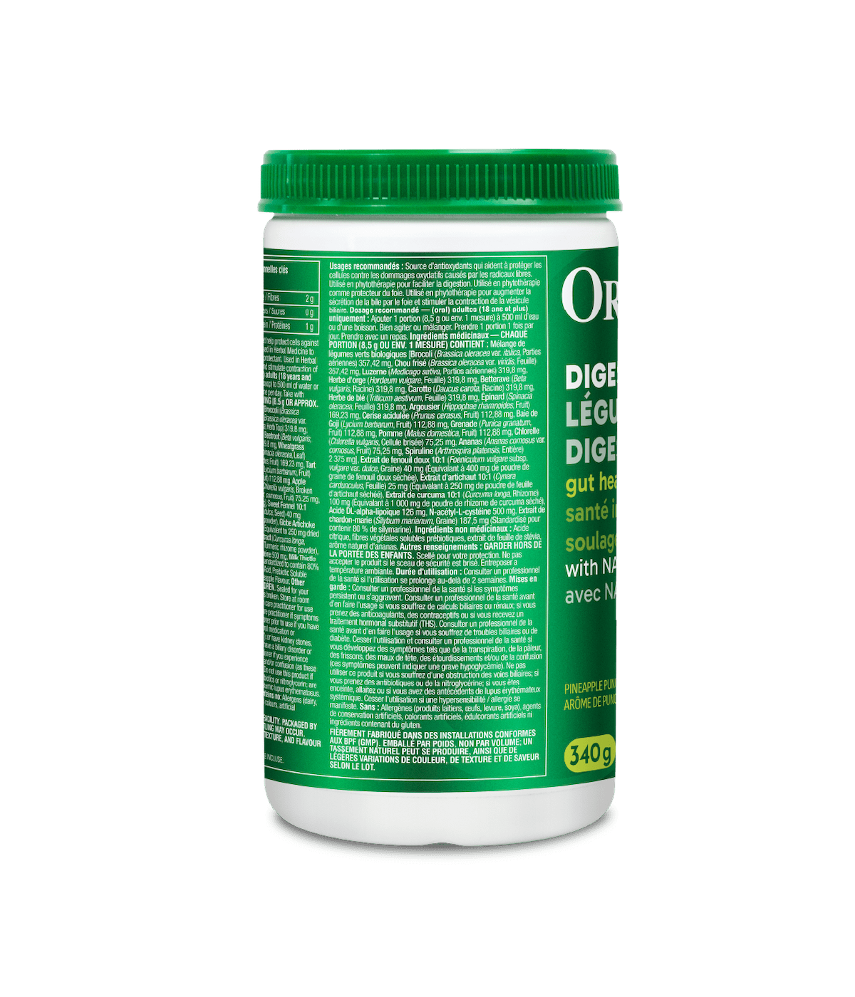 Organic Super Greens Powder - Digestive Support & Detox Supplement for Gut Health | Vegan, Gluten-Free | Perfect for Smoothies, Juices & Daily Wellness