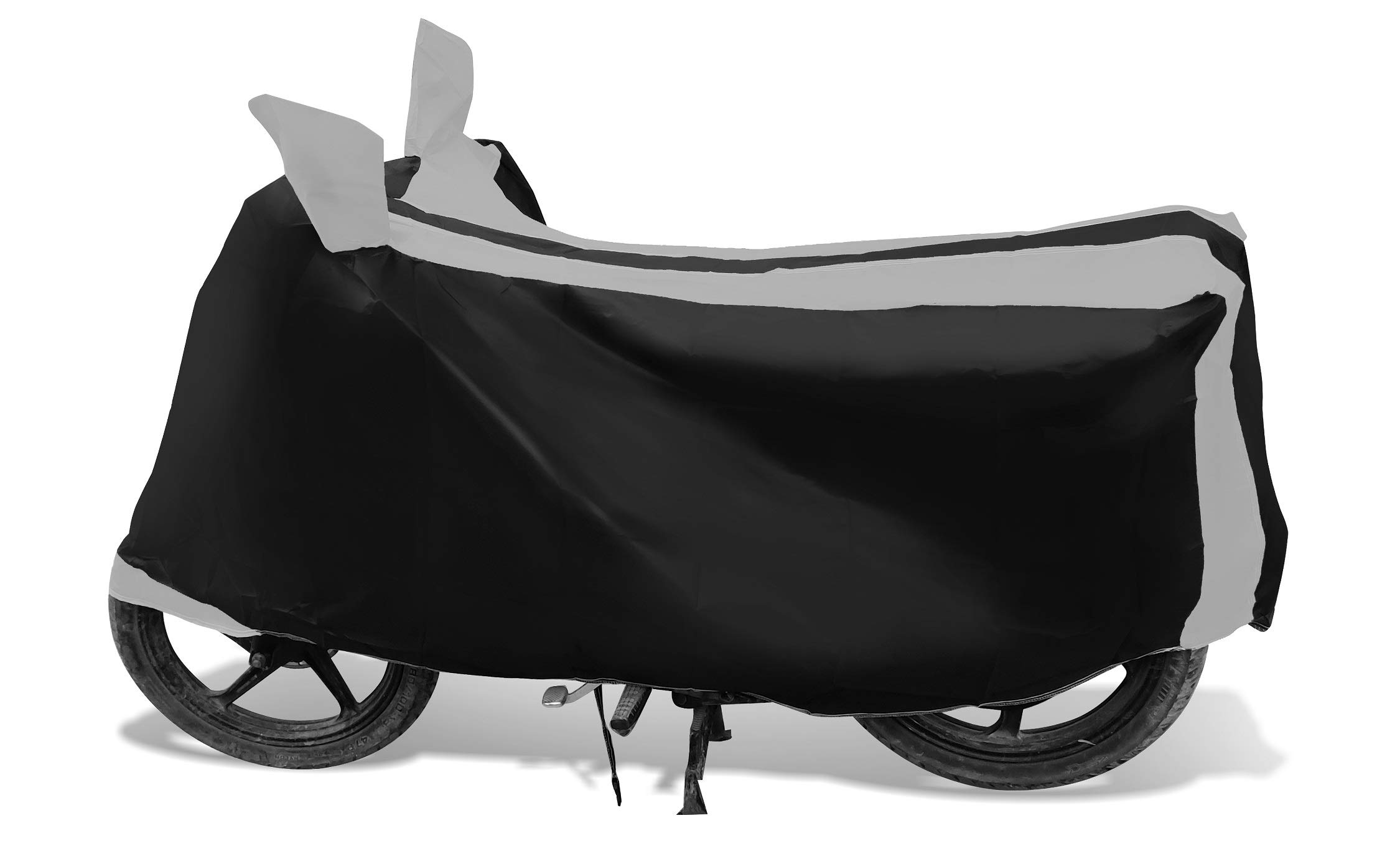 Waterproof Bajaj Pulsar 220F Motorcycle Cover - All Weather Protection for Outdoor & Indoor Storage - Black & Silver (Fits Pulsar 220F Bike Models)
