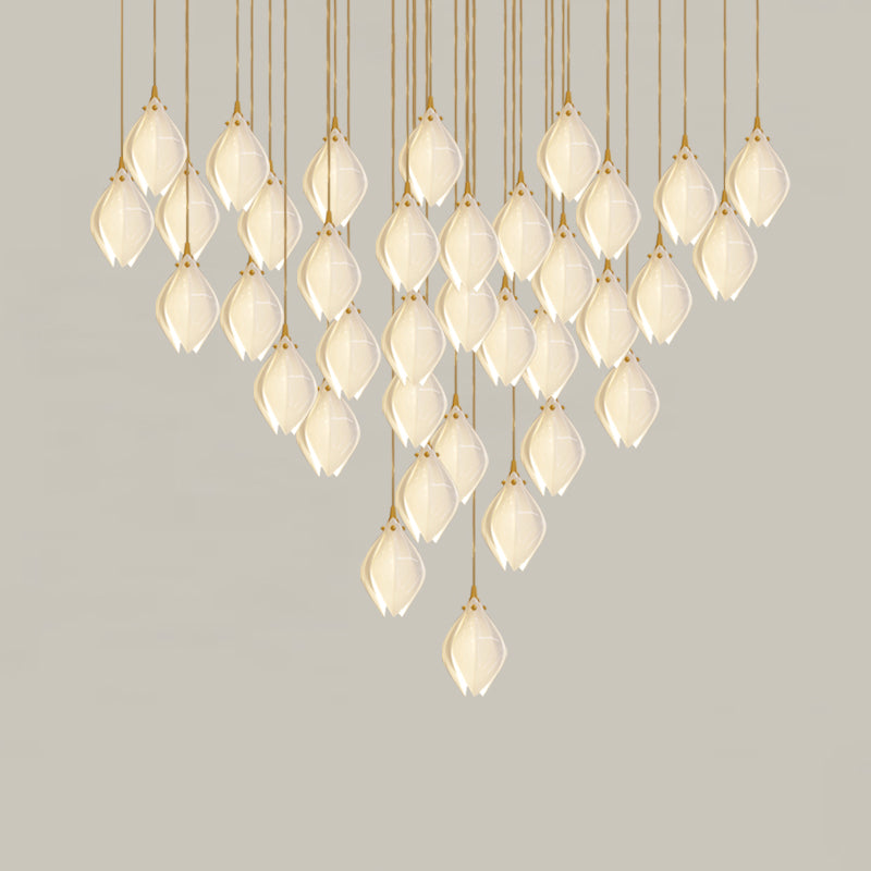 Celeste Flora Pendant Light - Modern Floral Glass Ceiling Lamp for Dining Room, Kitchen Island & Bedroom Lighting - Elegant Hanging Chandelier for Home Decor