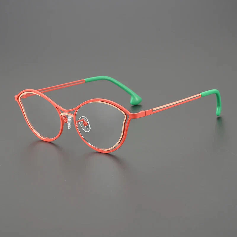 Jeanie Cat Eye Titanium Glasses Frame for Women - Lightweight & Stylish Eyewear for Reading, Driving & Fashion Accessories