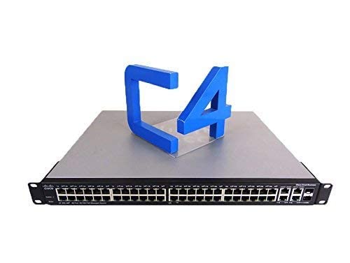 Cisco SF300-48P 48-Port 10/100 PoE Managed Gigabit Ethernet Switch - Renewed | Business Network Solution for Office, Data Center & Smart Home Deployment